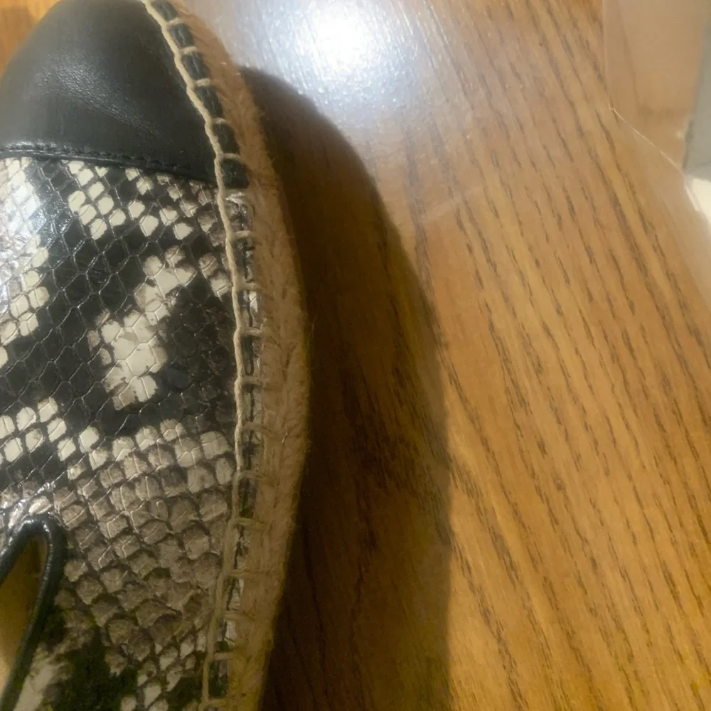 Talbots Black and Cream Espadrille Flats